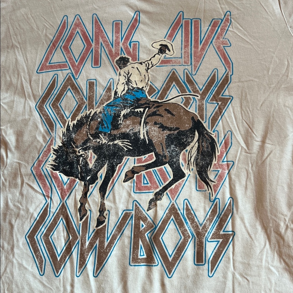 NWT Mangosteen Long Live Cowboys Tee